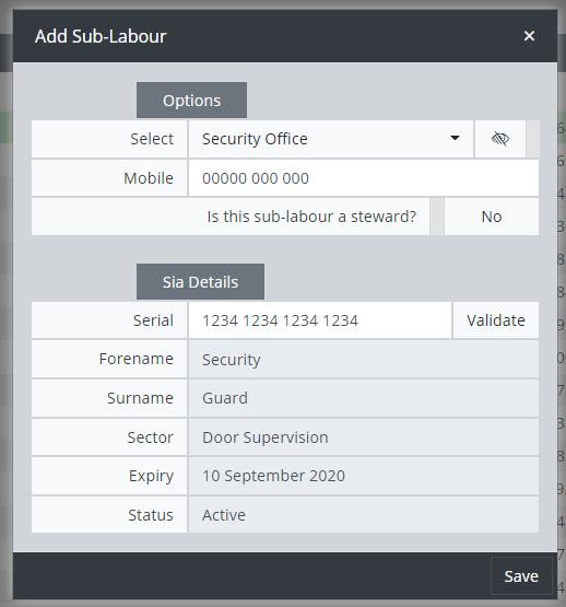 SIA Checker Tool